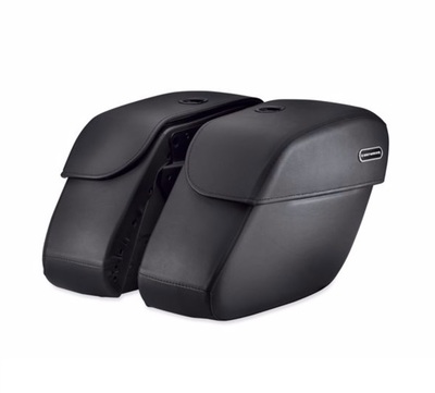 Rigid Leather Locking Saddlebags